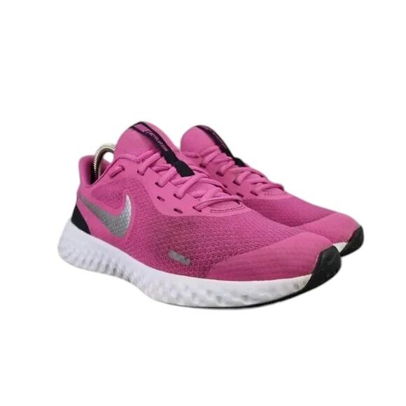 Nike Shoes Bigs Kids 6.5 Athletic Trainer Revolution Running Active Comfort Pink - Picture 1 of 15